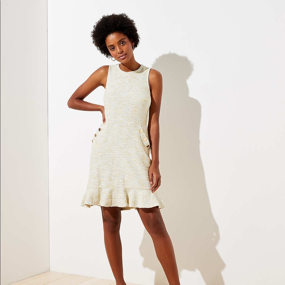 🤩HOST PICK* Loft Yellow Button Pocket Dress - 18P
